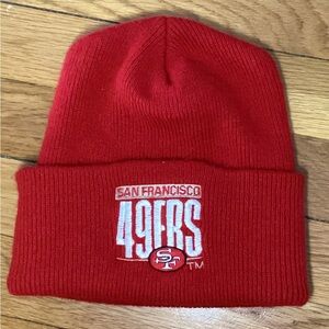 San Francisco SF 49ers Red Cuffed Knit Beanie One Size Stretchy